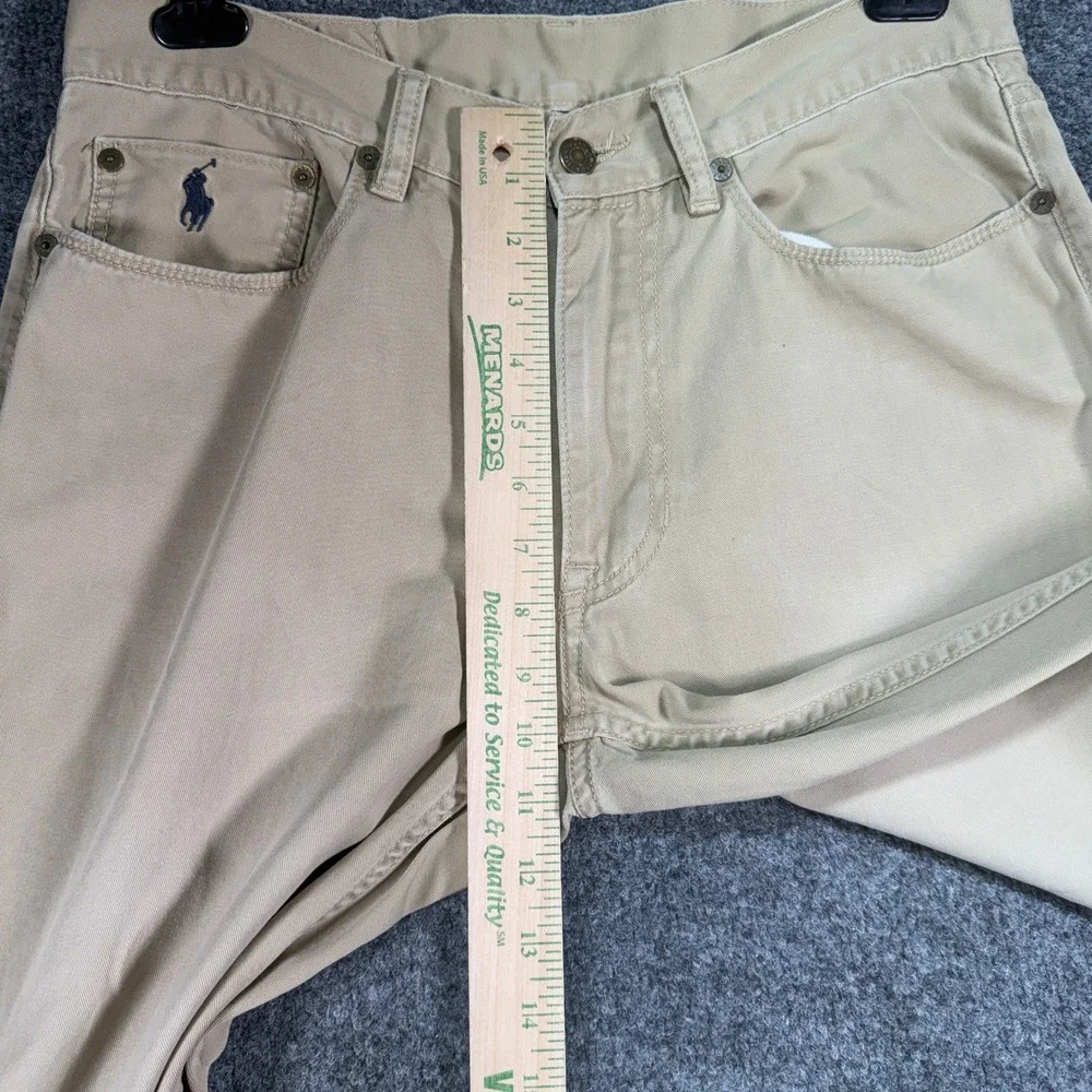 Polo Ralph Lauren Authentic Dungaree Pants Mens 32x32 Tan Khaki Straight Twill